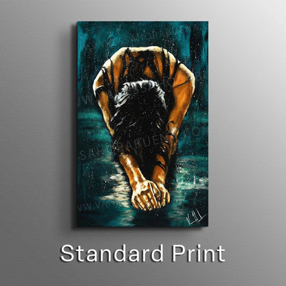 The Art of Surrender - Teal Background