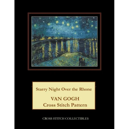 Starry Night Over the Rhone: Van Gogh cross stitch pattern - Paperback