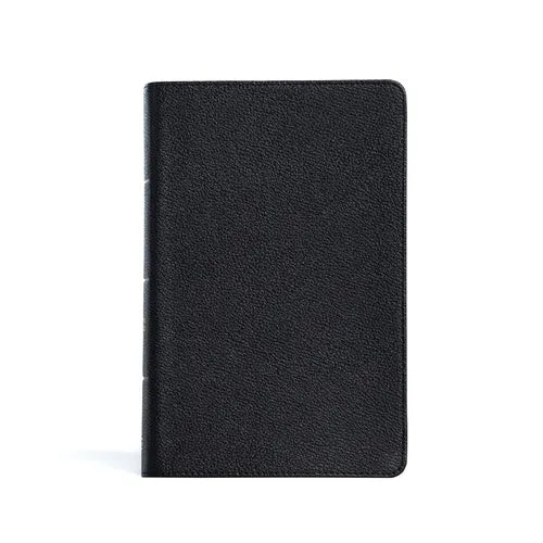 CSB Large Print Personal Size Reference Bible, Black Genuine Leather - Leather
