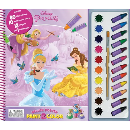 Disney Princess Deluxe Poster Paint & Color - Novelty