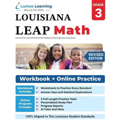 LEAP Test Prep: 3rd Grade Math Practice Workbook and Full-length Online Assessments: : LEAP Study Guide - Paperback