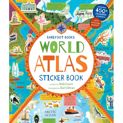 Barefoot Books World Atlas Sticker Book - Paperback
