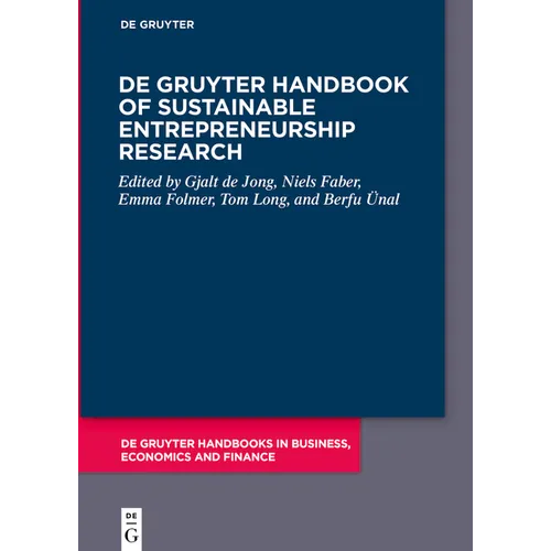 de Gruyter Handbook of Sustainable Entrepreneurship Research - Paperback