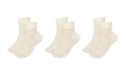 tittimitti® 100% Organic Combed Cotton Luxury Women's Socks 3-Pack. Made in Italy.