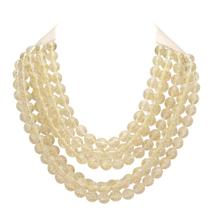 Women's Chunky Multi-Strand Beaded Statement Necklace with Magnetic Clasp