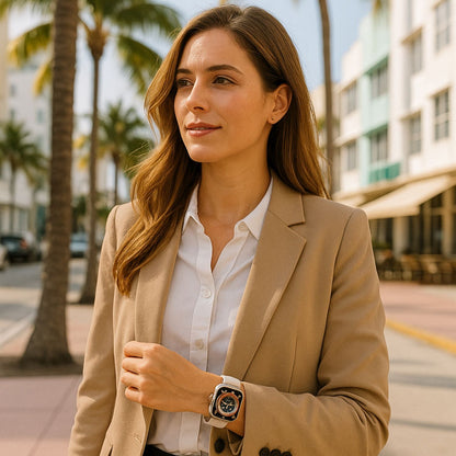 Apple Watch Cream Leather Strap - Boston