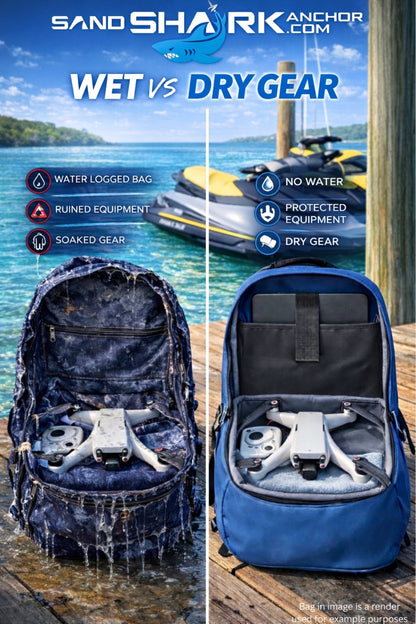 25L Waterproof Backpack – Submersible w/ Airtight Zipper.