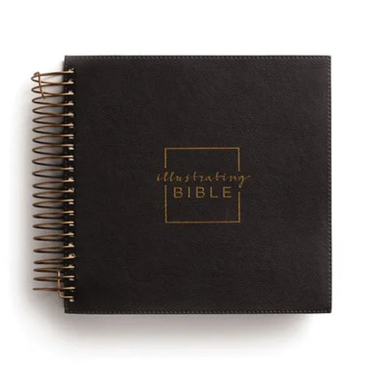 Illustrating Bible NIV - Spiral Bound Bible Journal, Dark Gray - Spiral