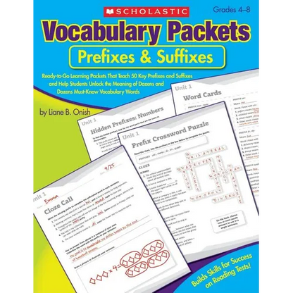 Vocabulary Packets: Prefixes & Suffixes: Ready-To-Go Learning Packets That Teach 50 Key Prefixes and Suffixes and Help Students Unlock the Meaning of - Paperback