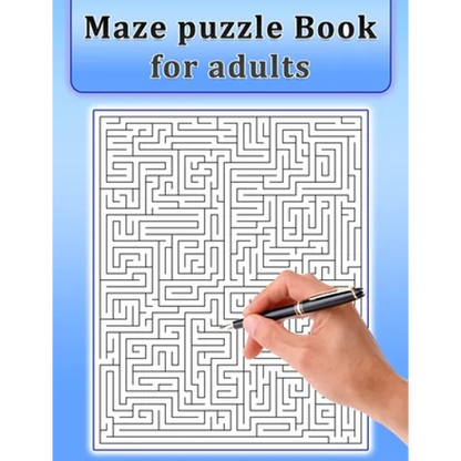 Maze Puzzle Book for Adults: Maze Puzzle Book for Adults &Teens with Solutions-Easy to Hard - Paperback