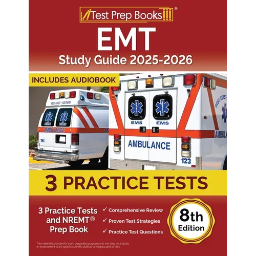 EMT Study Guide 2025-2026: 3 Practice Tests and NREMT Prep Book [8th Edition] - Paperback