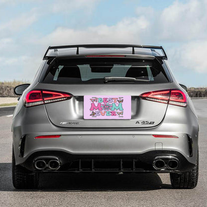 Best Mom Ever Light Purple Aluminum License Plate Car Accessory
