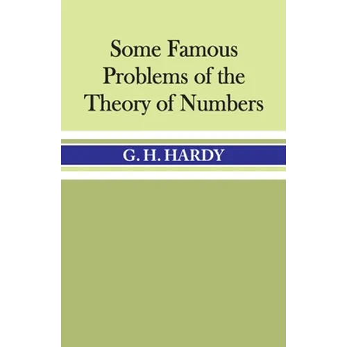 Some Famous Problems of the Theory of Numbers - Paperback