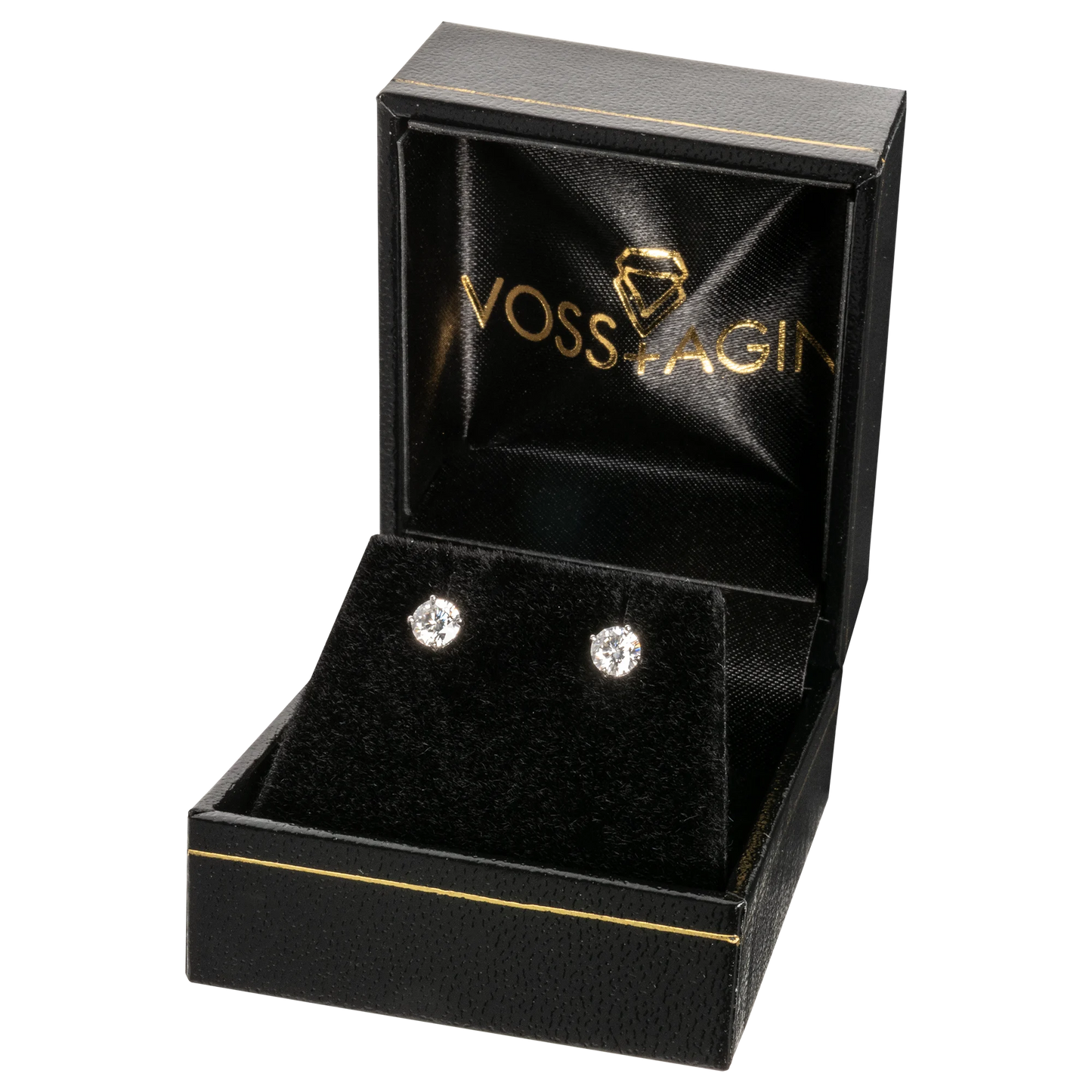 1.00 CTW AGI Certified Lab-Grown Diamond Stud Earrings in 14K Gold – E Color VS Clarity