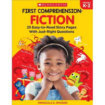 First Comprehension: Fiction: 25 Easy-To-Read Story Pages with Just-Right Questions - Paperback