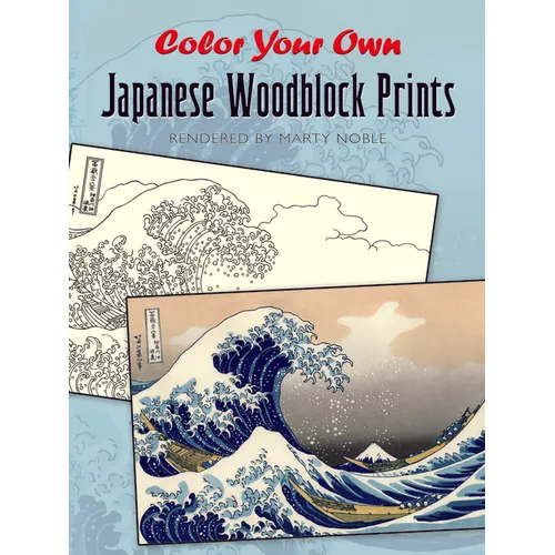 Color Your Own Japanese Woodblock Prints - Paperback