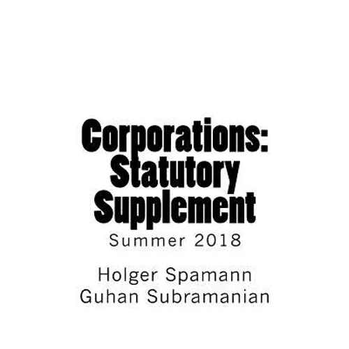 Corporations: Statutory Supplement - Paperback