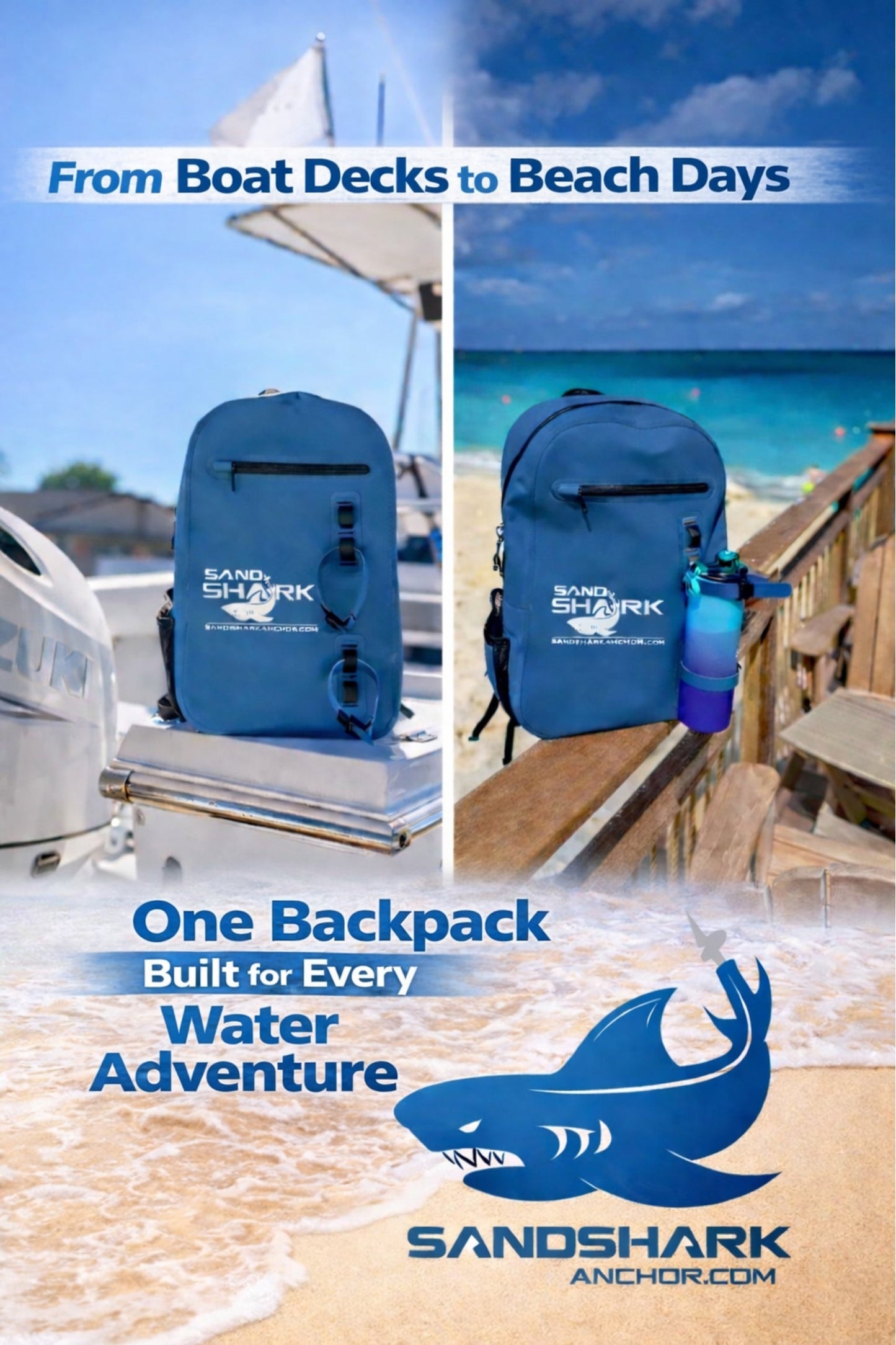 25L Waterproof Backpack – Submersible w/ Airtight Zipper.