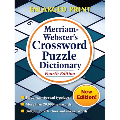 Merriam-Webster's Crossword Puzzle Dictionary: Fourth Edition, Enlarged Print Edition - Paperback