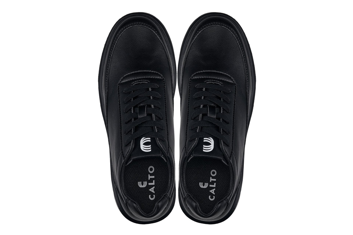 CALTO - X1646 - 2.8 Inches Taller (Pitch Black) - Lightweight Sneakers