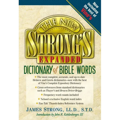 The New Strong's Expanded Dictionary of Bible Words - Hardcover