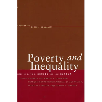 Poverty and Inequality - Hardcover