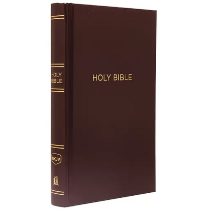 NKJV, Pew Bible, Hardcover, Burgundy, Red Letter Edition - Hardcover