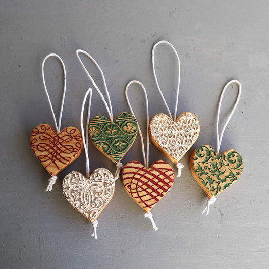 Engraved Heart Ornaments
