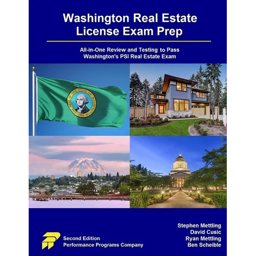Washington Real Estate License Exam Prep: All-in-One Review and Testing to Pass Washington's PSI Real Estate Exam - Paperback