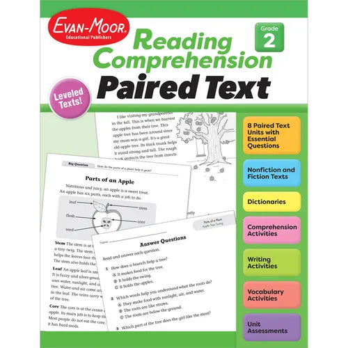 Reading Comprehension, Paired Text, Grade 2 - Paperback
