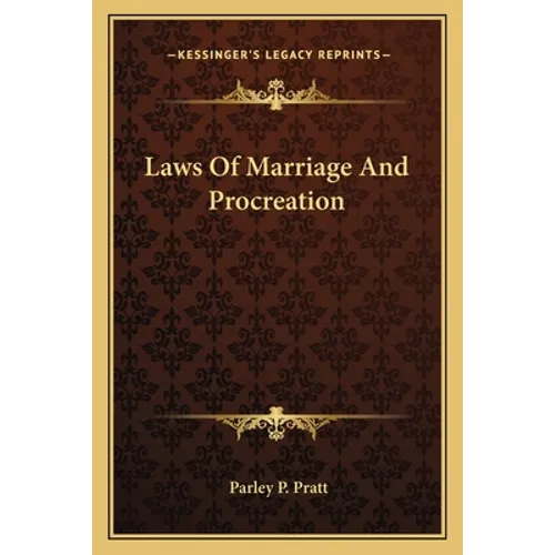 Laws Of Marriage And Procreation - Paperback