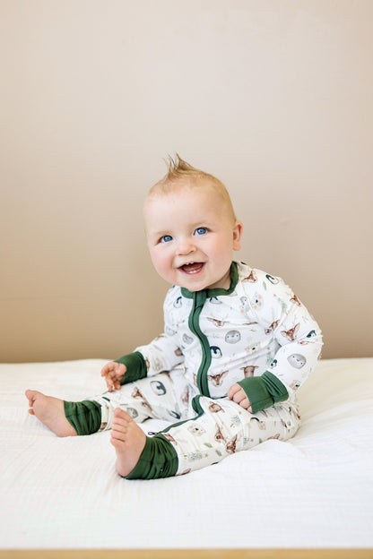 North Pole Pals Bamboo Zippy Romper *0/3m left