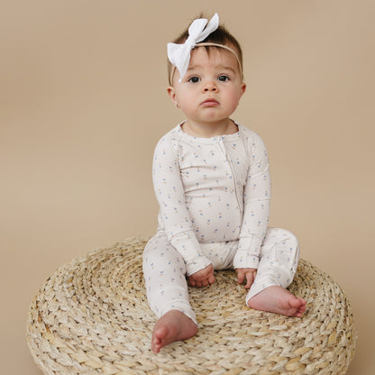 Tiny Tulips Bamboo Zippy Pajamas