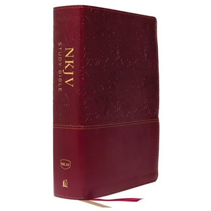 NKJV Study Bible, Imitation Leather, Red, Full-Color, Red Letter Edition, Indexed, Comfort Print: The Complete Resource for Studying God's Word - Imitation Leather