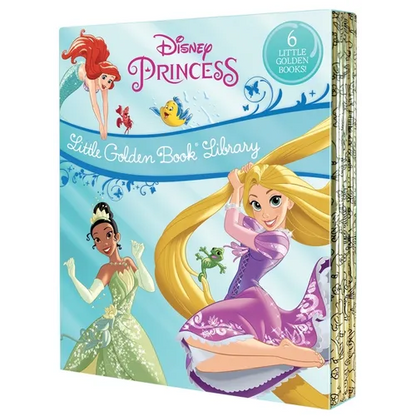 Disney Princess Little Golden Book Library -- 6 Little Golden Books: Tangled; Brave; The Princess and the Frog; The Little Mermaid; Beauty and the Bea - Boxed Set