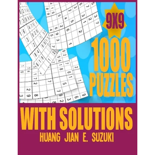 1,000 puzzles with solutions 9x9: Sudoku activity book think and de-stress at the same time. - Paperback