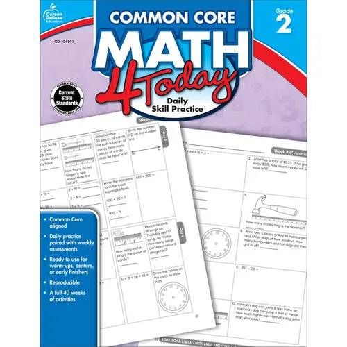 Common Core Math 4 Today, Grade 2: Daily Skill Practice Volume 5 - Paperback