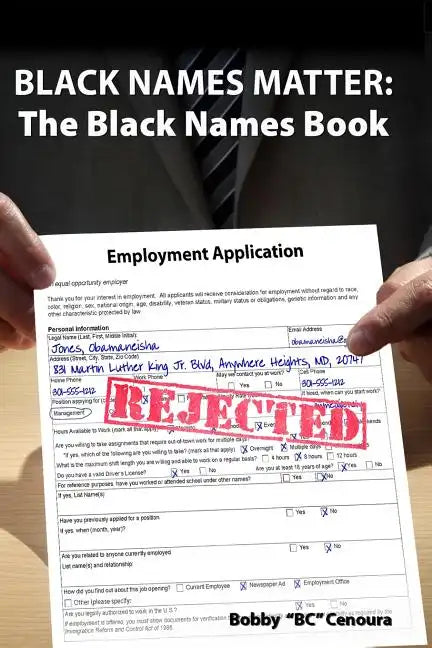 Black Names Matter: The Black Names Book - Paperback