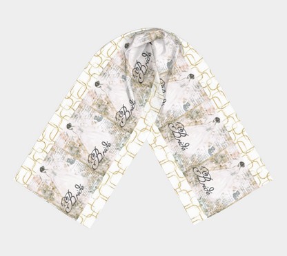 Golden Antique Elegant Bride Long Scarf