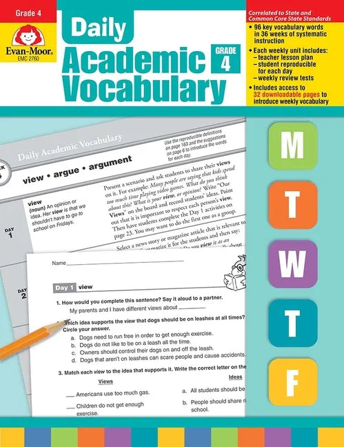 Daily Academic Vocabulary, Grade 4 Teacher Edition - Paperback