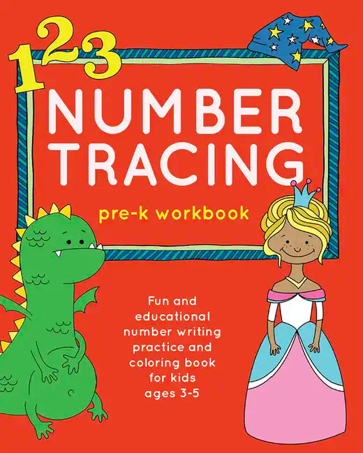 Number Tracing Pre-K Workbook: Fun and Educational Number Writing Practice and Coloring Book for Kids Ages 3-5 - Paperback