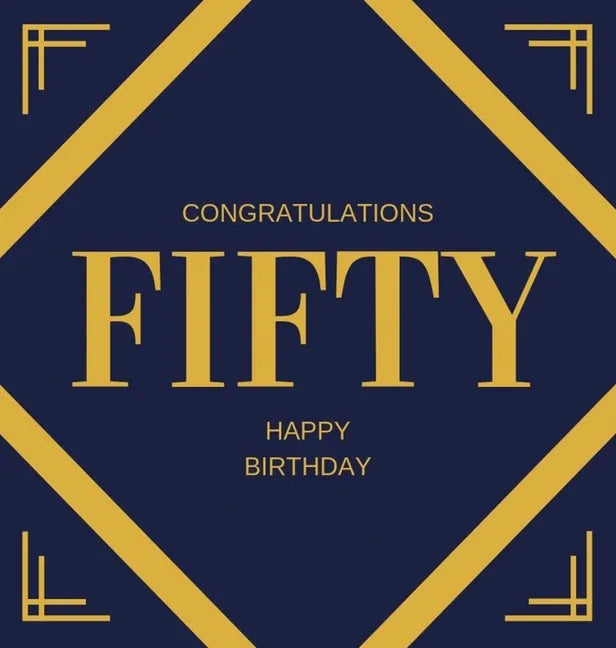 Happy 50th Birthday Guest Book (Hardcover): Happy 50th Birthday Guest book, party and birthday celebrations decor, memory book, fifty birthday, happy - Hardcover