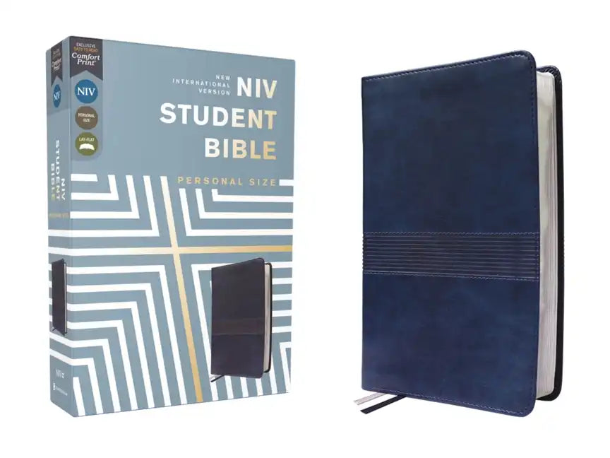 Niv, Student Bible, Personal Size, Leathersoft, Navy, Comfort Print - Imitation Leather