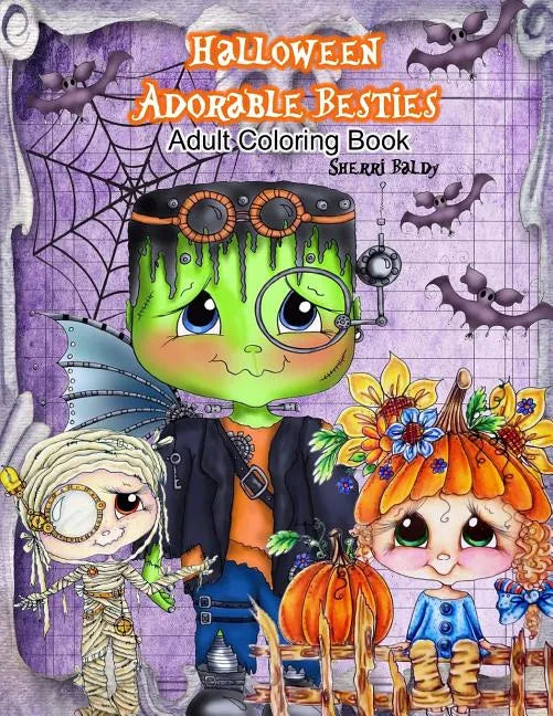Halloween Adorable Besties Adult Coloring Book - Paperback