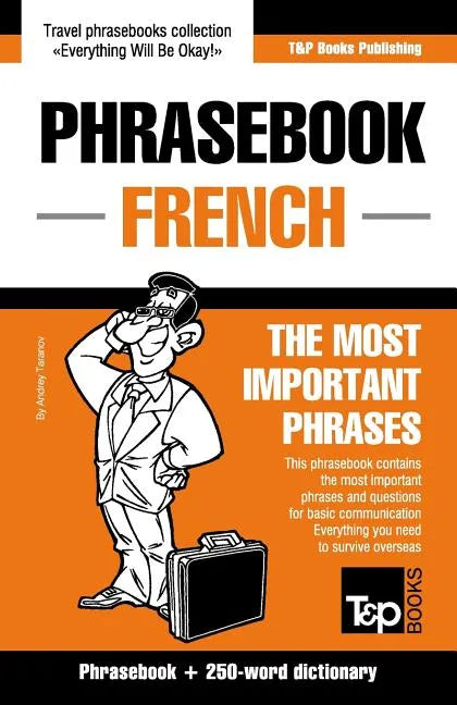 English-French phrasebook and 250-word mini dictionary - Paperback