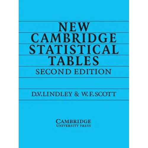New Cambridge Statistical Tables - Paperback
