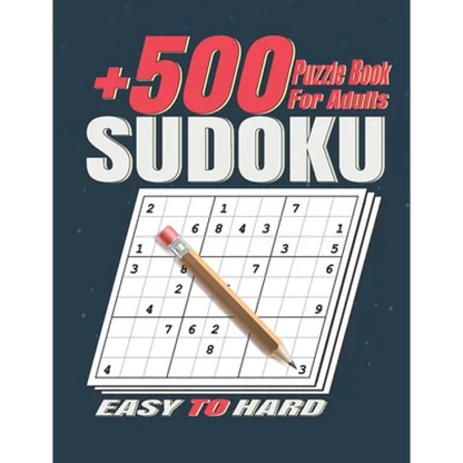 +500 Sudoku Puzzles Book for Adults .: Easy to Hard Sudoku Puzzle books for Adults . Sudoku Book With +500 Sudoku Puzzles For Adults With Solutions . - Paperback