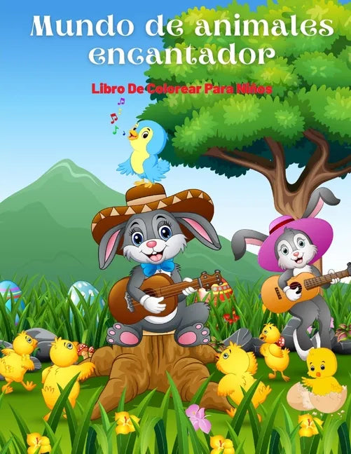 Mundo de animales encantador - Libro De Colorear Para Niños: Animales Marinos, Animales de Granja, Animales de la Selva, Animales del Bosque Y Animale - Paperback