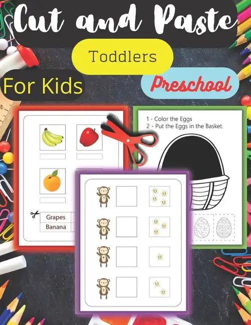 Cut and Paste Activity Book for Toddlers: scissors skills activity book for kids - Paperback