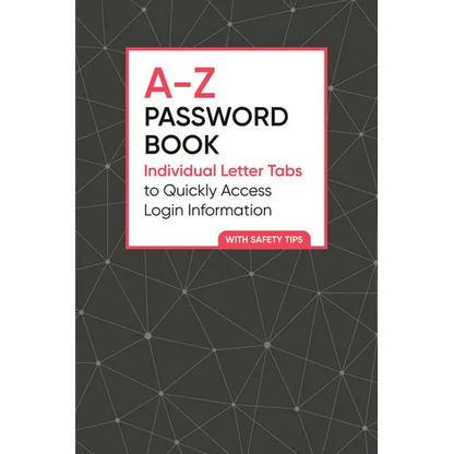 A-Z Password Book: Individual Letter Tabs to Quickly Access Login Information - Paperback